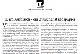 IL: Organisierungsdebatte IL: Organisierungsdebatte