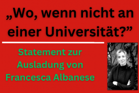 Statement zur Ausladung von Francesca Albanese