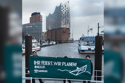 Elbphilharmonie in Hamburg, Protest gegen G20